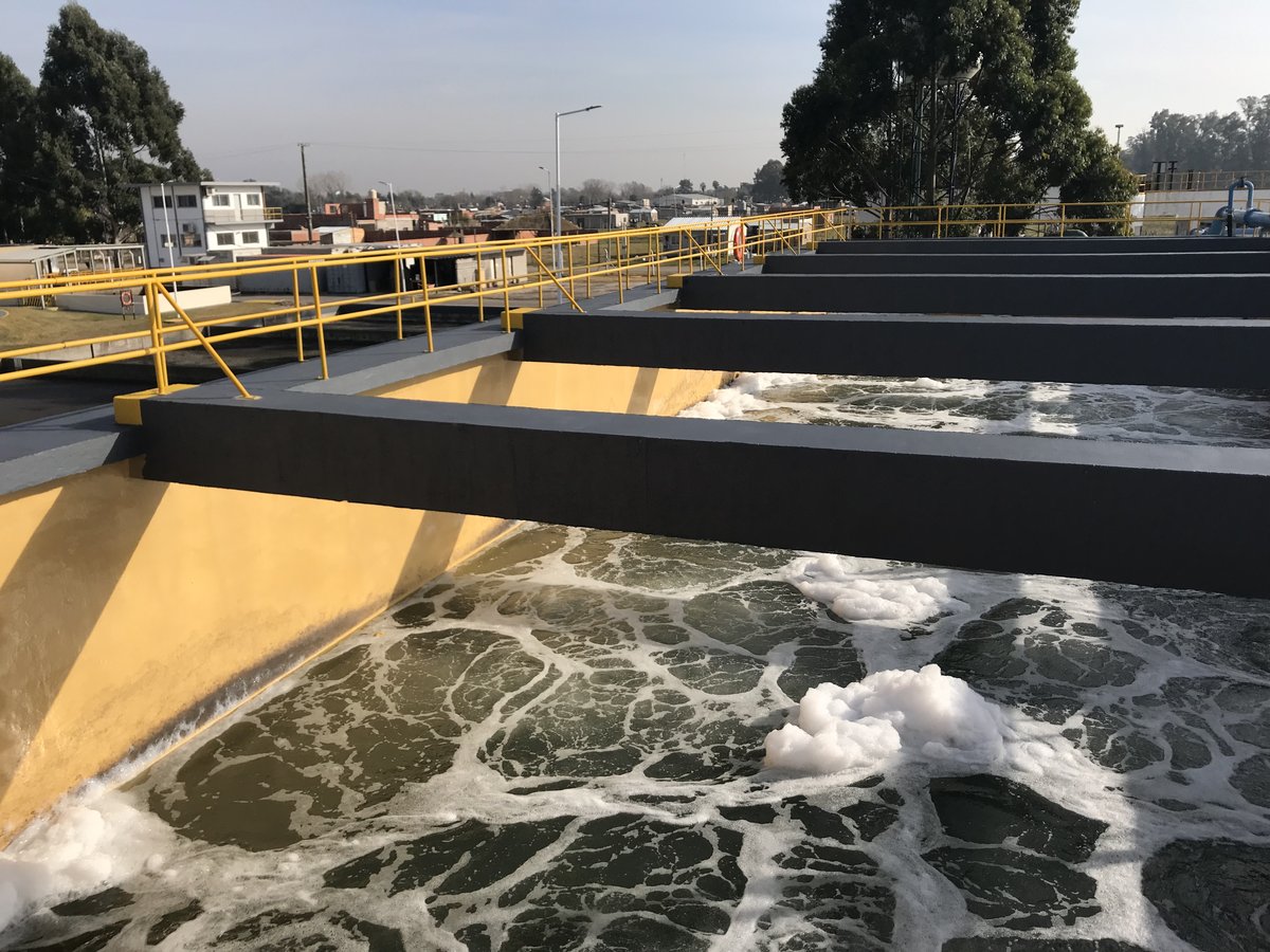 Obra AySA - Poliurea sobre sedimentador
